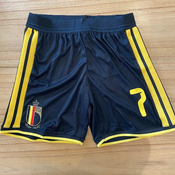 SHORT BELGICA NEGRO - MUNDIAL 2026 - NUMERO 7