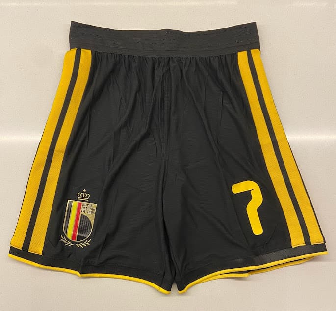 SHORT BELGICA NEGRO - MUNDIAL 2026 - NUMERO 7