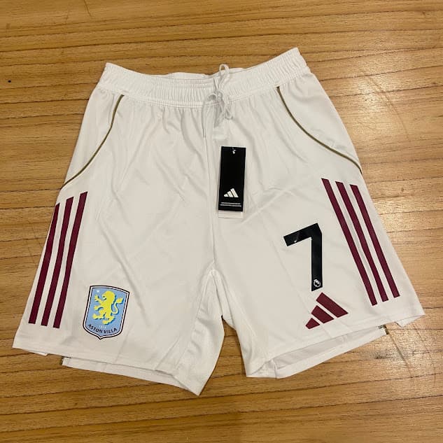 SHORT ASTON VILLA BLANCO - 25/26 - NUMERO 7